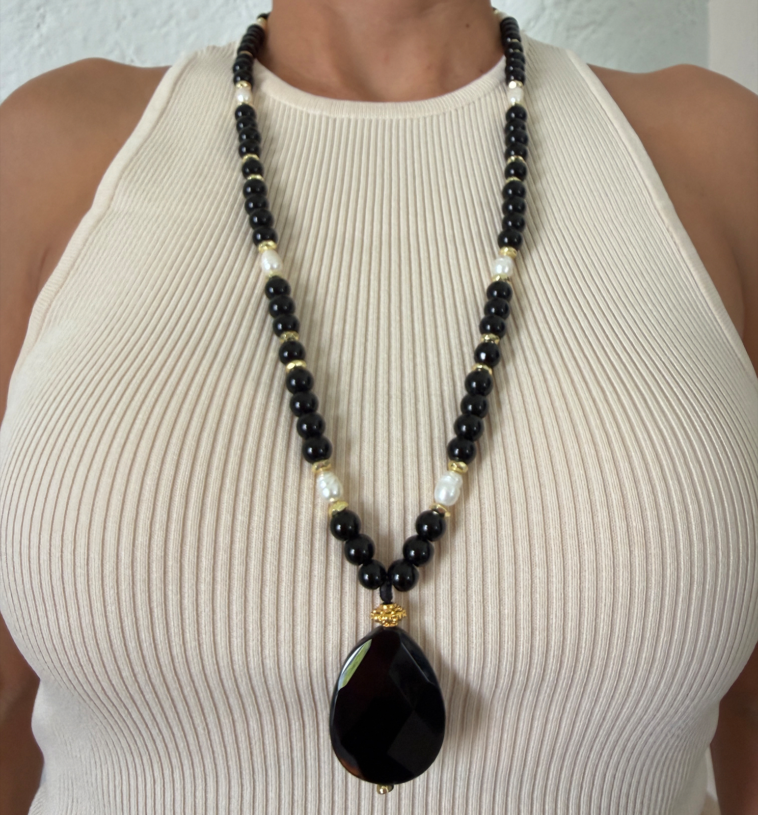 Collar Gota Obsidiana